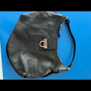 - Salvatore Ferragamo Pebbled Leather Handbag. Excellent Condition